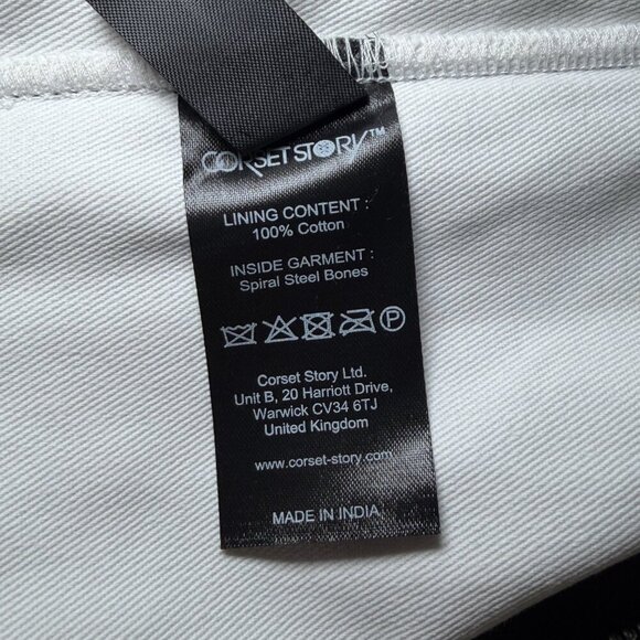 NWT CORSET STORY Steampunk Double Breasted Corset Jacket Ivory Sz 26" - Picture 16 of 16